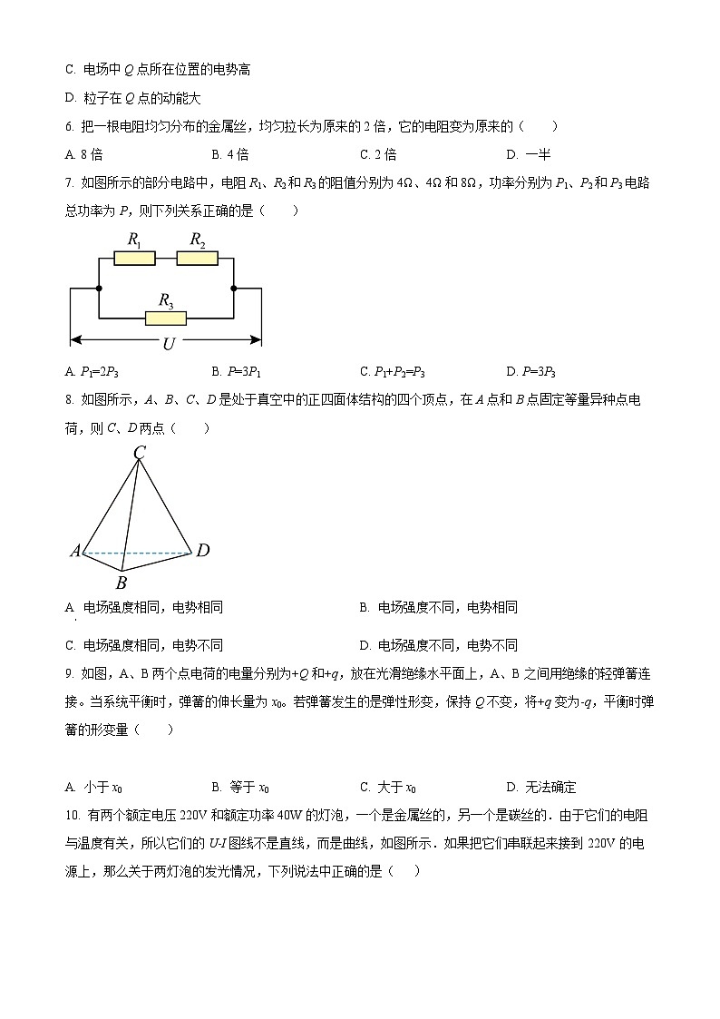 【期中真题】上海市交通大学附属中学2022-2023学年高二上学期期中考试物理试题（原卷版）第2页
