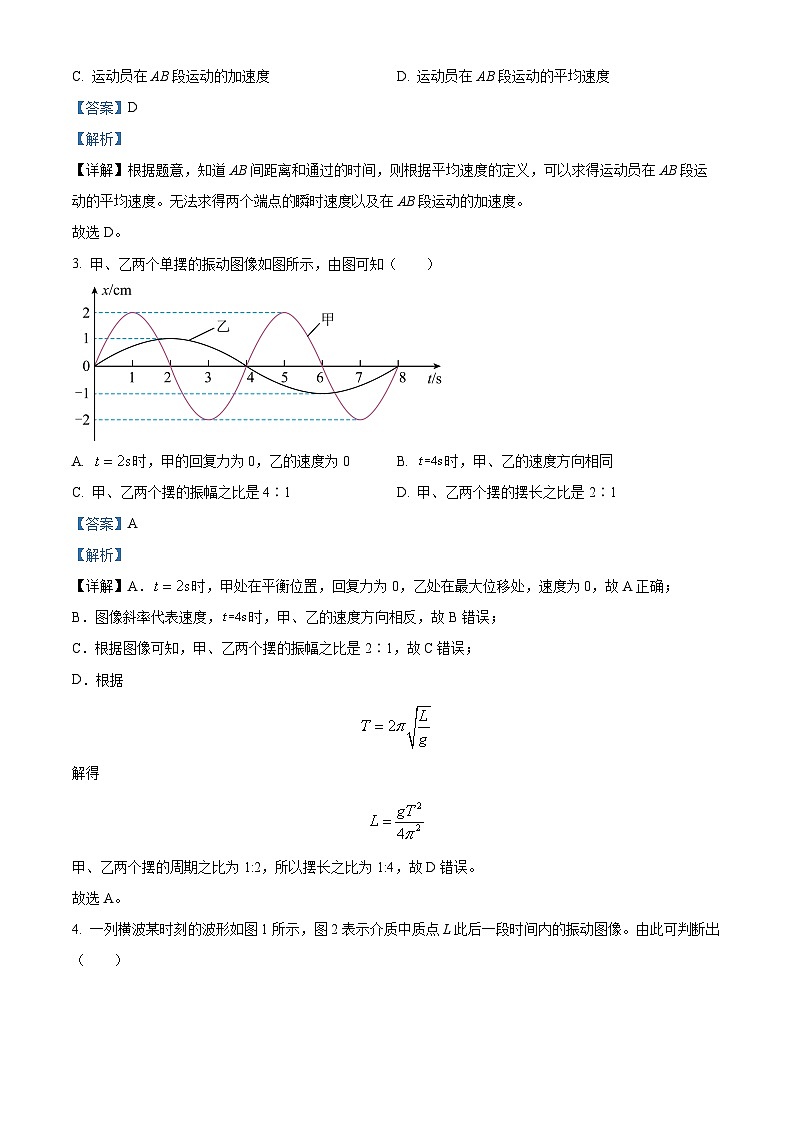 【期中真题】北京市北师大附属实验中学2022-2023 学年高三上学期期中物理试题（解析版）第2页