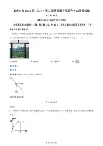 2024重庆育才中学、西南大学附中高三拔尖强基联盟10月联合考试物理PDF版含解析