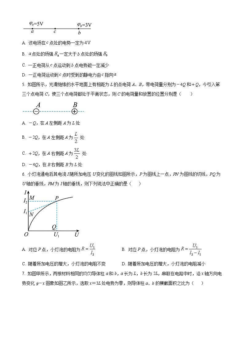 湖北省武汉市部分重点中学2023-2024学年高二上学期9月阶段性检测物理无答案第2页