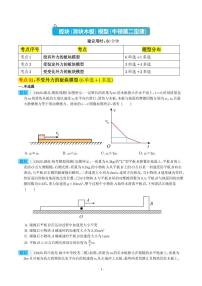 2024年高考物理二轮复习专题板块（滑块木板） 模型（牛顿第二定律）（原卷版+解析版）