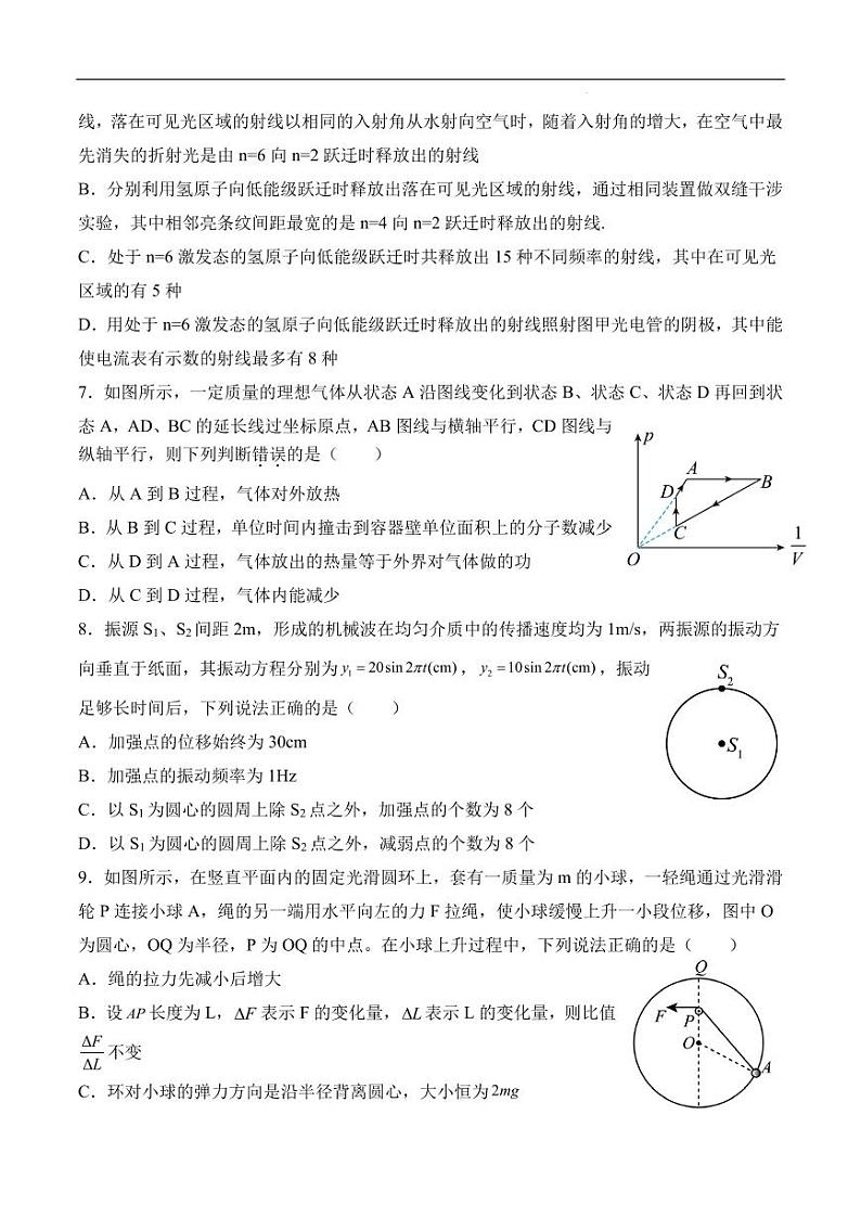 辽宁省六校2024届高三上学期期初考试物理试卷（含答案）第3页