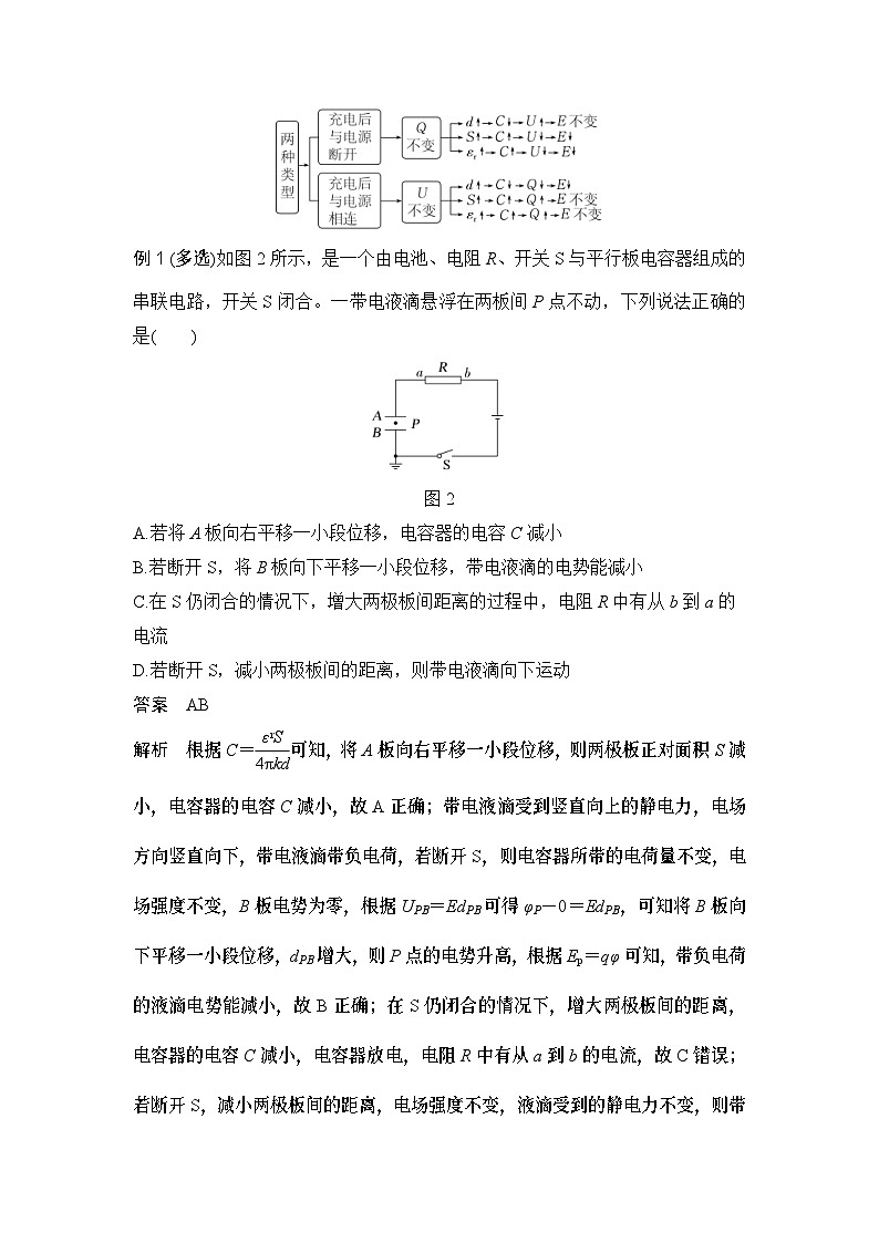 新高考物理一轮复习讲义第8章 静电场 第3讲 电容器 带电粒子在电场中的运动 (含解析)03