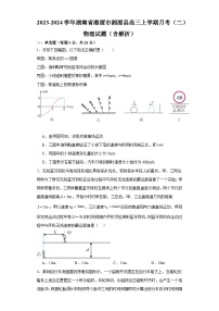 2023-2024学年湖南省湘潭市湘潭县高三上学期月考（二）物理试题（含解析）