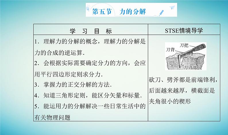 2023_2024学年新教材高中物理第三章相互作用第五节力的分解课件粤教版必修第一册02