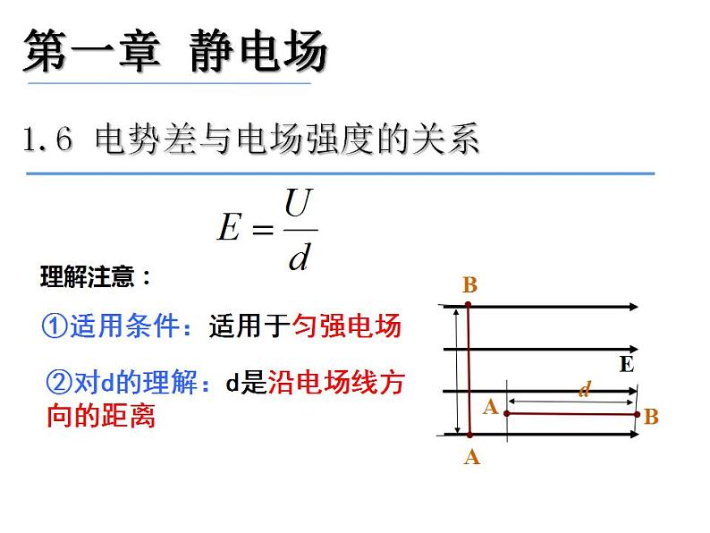 1.6《电势差与电场强度关系》课件高中物理教科版（2019）必修第三册04