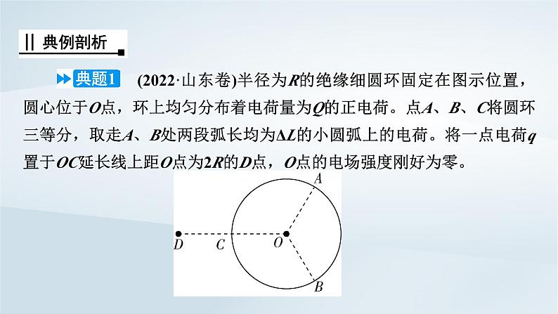 新教材2023年高中物理第9章静电场及其应用3电场电场强度第2课时习题课场强叠加带电粒子体运动分析课件新人教版必修第三册07