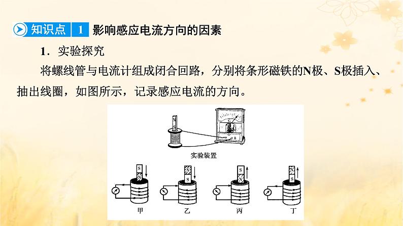 新教材适用2023_2024学年高中物理第2章电磁感应1楞次定律第1课时楞次定律课件新人教版选择性必修第二册08