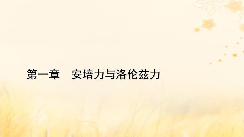 新教材适用2023_2024学年高中物理第1章安培力与洛伦兹力章末小结课件新人教版选择性必修第二册01