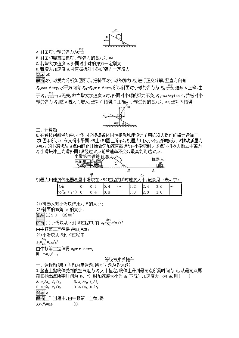 广西专版2023_2024学年新教材高中物理第4章运动和力的关系5牛顿运动定律的应用课后训练新人教版必修第一册第2页