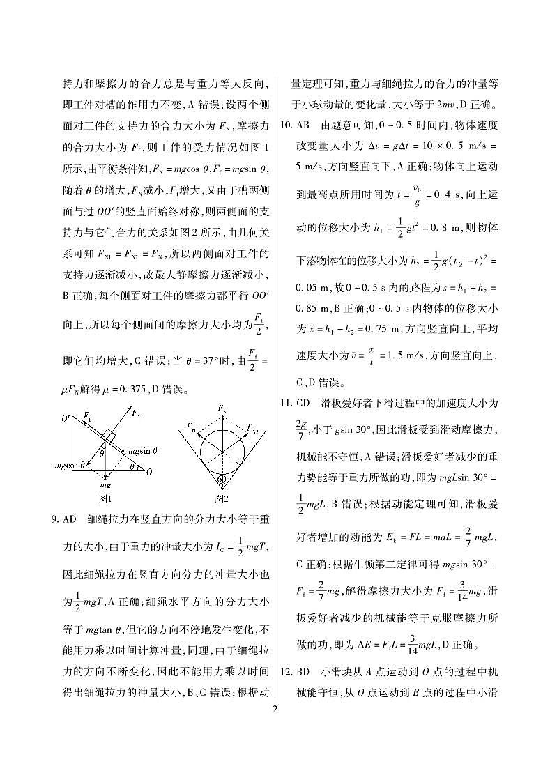 物理·海南省高考全真模拟卷（二）详答第2页
