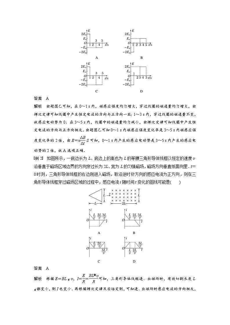 人教版高中物理新教材同步讲义选修第二册 第2章　专题强化8　电磁感应中的图像问题（含解析）第2页
