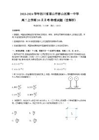 2023-2024学年四川省眉山市彭山区第一中学高二上学期10月月考物理试题含解析