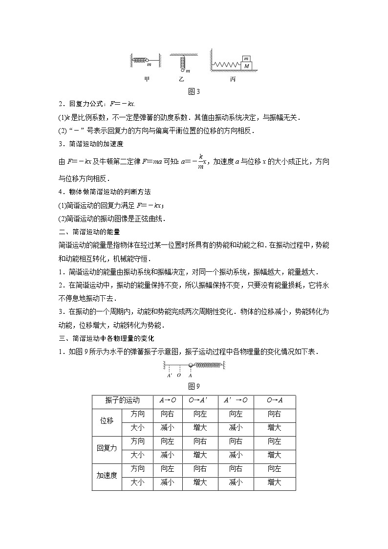 新教材高中物理选修第一册分层提升讲义08 C简谐运动的回复力和能量 提升版（含解析）第2页