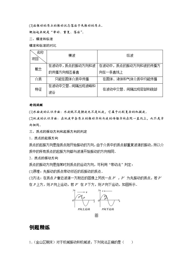 新教材高中物理选修第一册分层提升讲义12 C波的形成 提升版（含解析）第3页