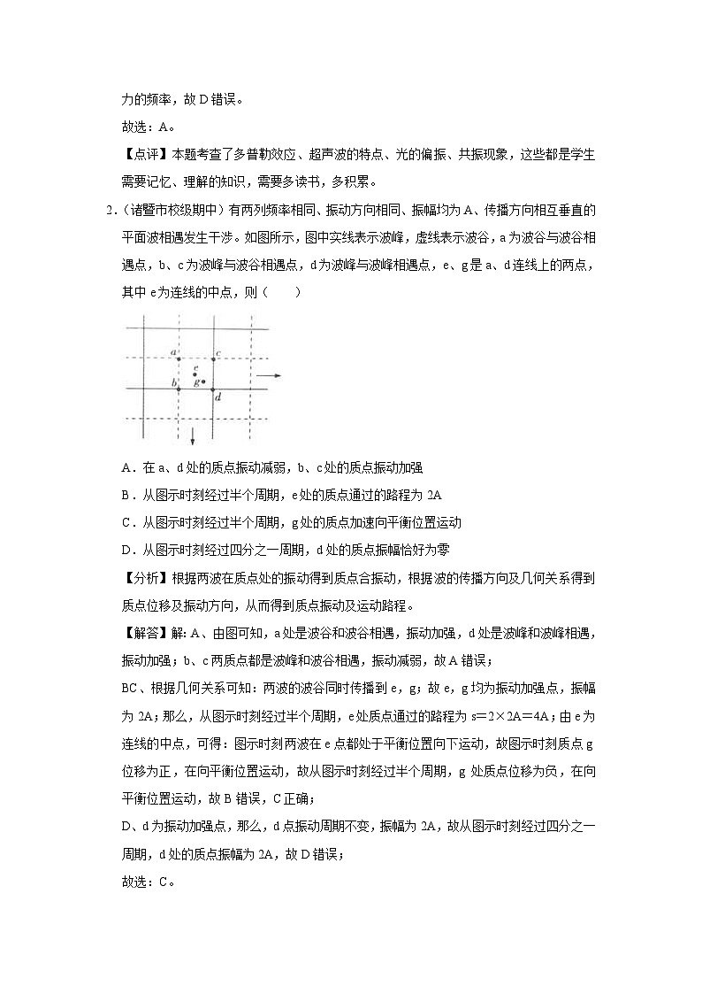 新教材高中物理选修第一册分层提升讲义14 C波的反射、折射和衍射 提升版（含解析）03