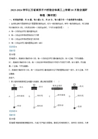 2023-2024学年江苏省南京市六校联合体高三上学期10月联合调研 物理（解析版）