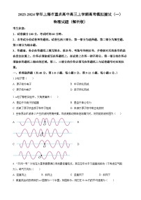 2023-2024学年上海市重点高中高三上学期高考模拟测试（一）物理试题（解析版）