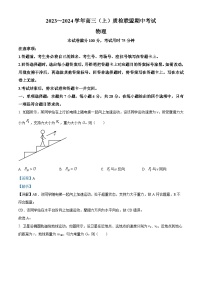 河北省邢台市质检联盟2023-2024学年高三上学期10月期中物理试题（解析版）