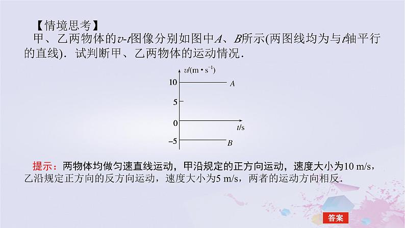 2024版新教材高中物理第一章运动的描述1.3位置变化快慢的描述__速度1.3.2测量纸带的平均速度和瞬时速度速度_时间图像课件新人教版必修第一册第6页