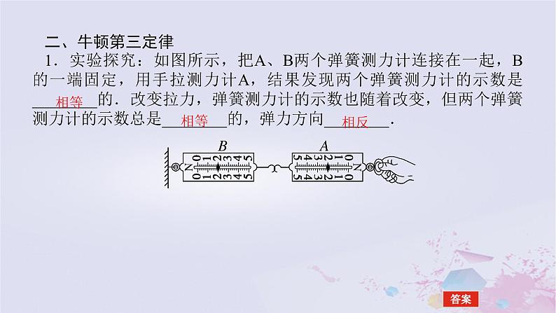 2024版新教材高中物理第三章相互作用__力3.3牛顿第三定律课件新人教版必修第一册第6页