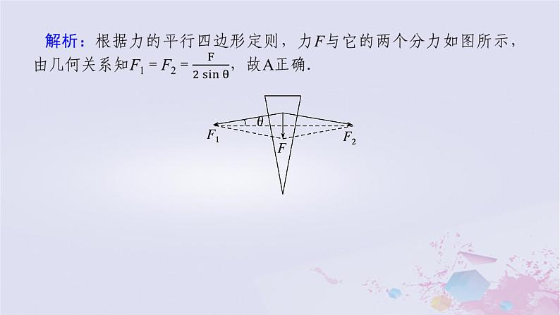 2024版新教材高中物理第三章相互作用__力拓展课四力的效果分解法和力的正交分解法课件新人教版必修第一册07