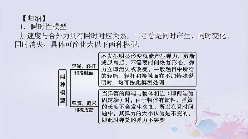 2024版新教材高中物理第四章运动和力的关系拓展课七牛顿第二定律的瞬时问题及连接体问题分析课件新人教版必修第一册06