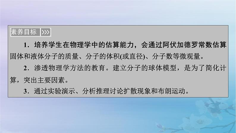 新教材适用2023_2024学年高中物理第1章分子动理论1分子动理论的基本内容第1课时物体是由大量分子组成的分子热运动课件新人教版选择性必修第三册第6页