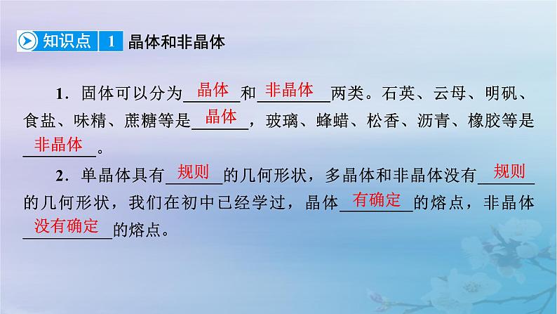 新教材适用2023_2024学年高中物理第2章气体固体和液体4固体课件新人教版选择性必修第三册07