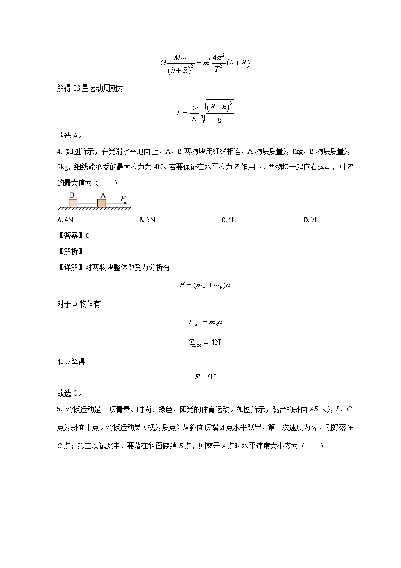 山东省潍坊市2023-2024学年高三10月联考物理试题含解析第3页