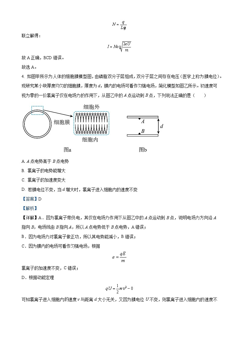 2024酒泉四校高二上学期期中联考物理试题含解析03