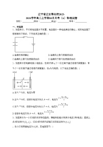 辽宁省辽东南名校2023-2024学年高二上学期10月月考（A）物理试卷(含答案)