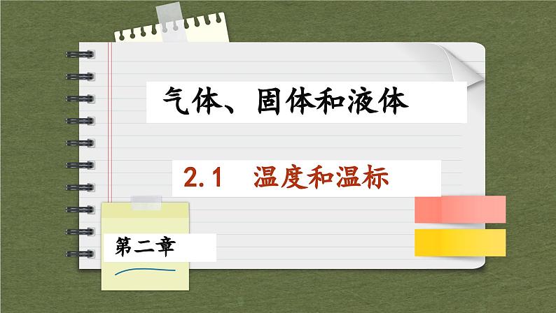 人教版（2019）物理选择性必修第三册 2.1　温度和温标课件第1页