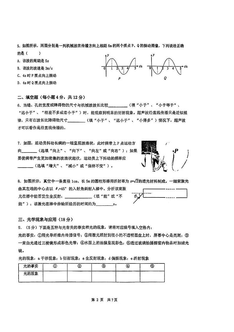 上海市大同中学2023-2024学年高二上学期期中考试物理试卷02