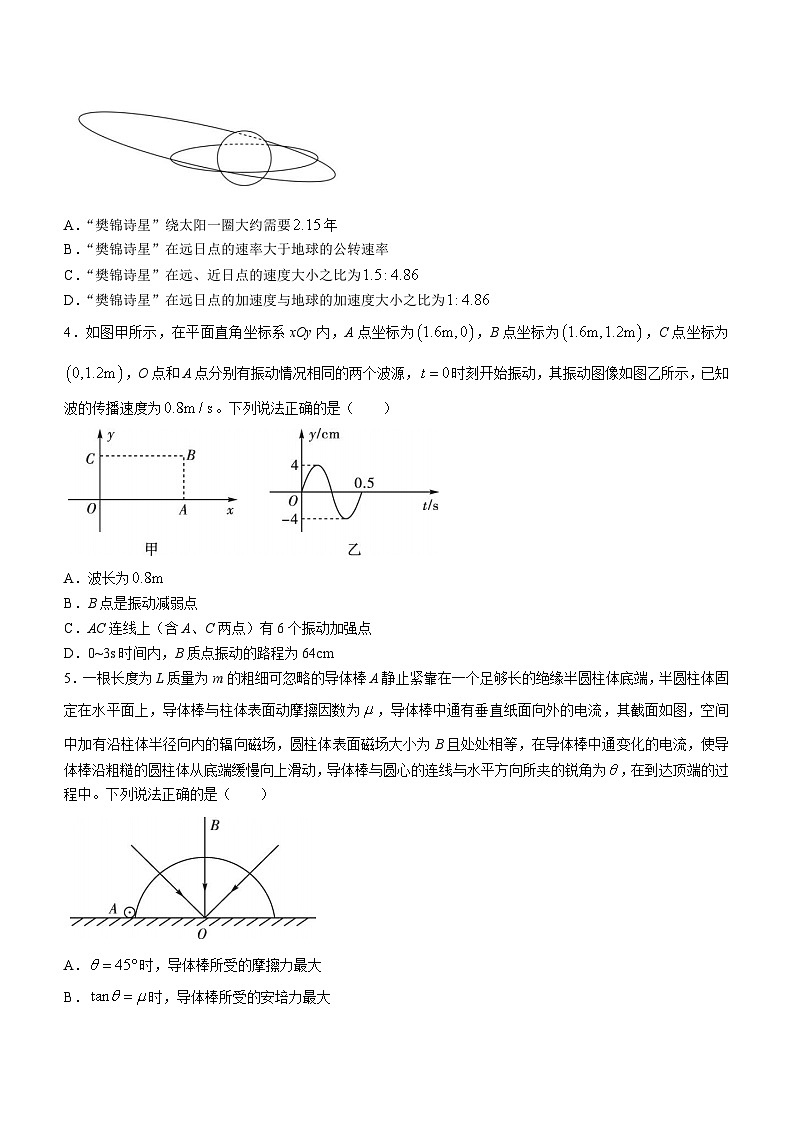 2024届湖北省武汉外国语学校等名校联考高三上学期期中物理试题 解析版02