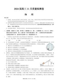 2024安徽省徽师联盟高三上学期11月质量检测卷物理PDF版含答案