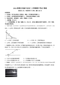 2024届重庆市渝中区高三上学期期中考试 物理 Word版