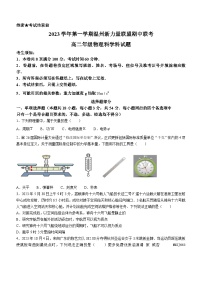 96，浙江省温州市新力量联盟2023-2024学年高二上学期期中考试物理试题(无答案)