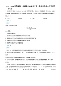 广东省深圳市耀华实验学校2023-2024学年高二上学期期中物理试题（解析版）