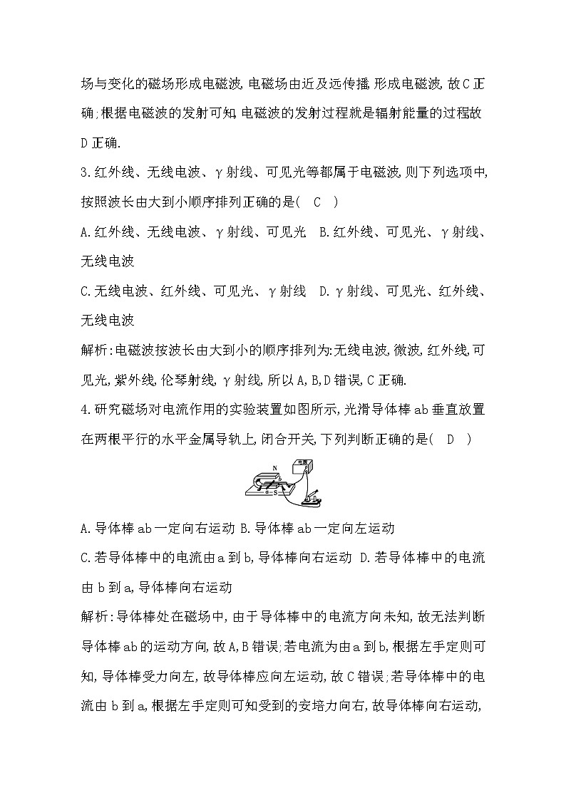 2020年广东普通高中学业水平合格性考试 物理模块过关检测卷选修1-1模块过关检测卷 解析版第2页