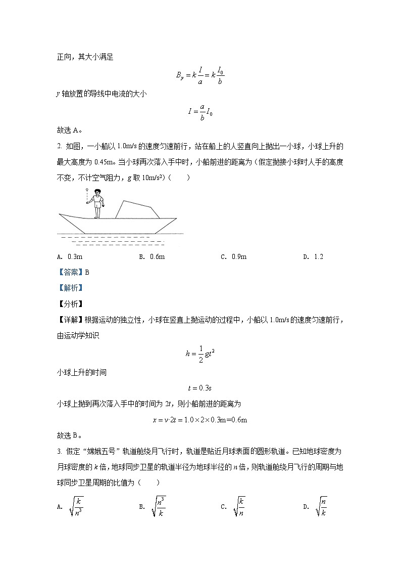 2021年1月河北省普通高中学业水平选择性考试模拟演练试题 物理 解析版02