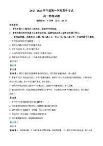 江苏省徐州市2023-2024学年高一上学期11月期中考试物理试题（解析版）