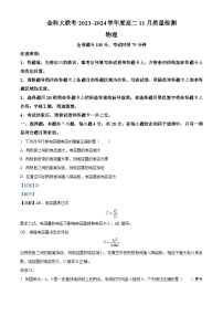 山西省金科大联考•2023-2024学年高二上学期11月质量检测物理试题（解析版）