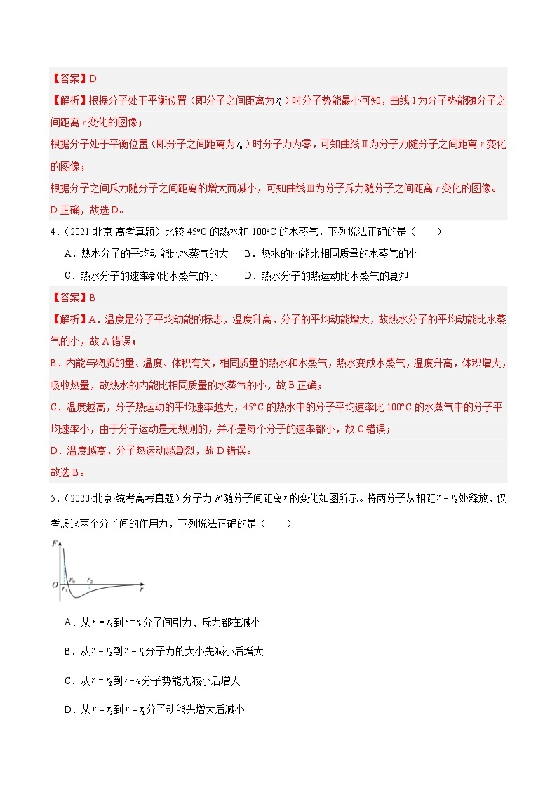 十年(14-23)高考物理真题分项汇编专题55 分子动理论（含解析）02