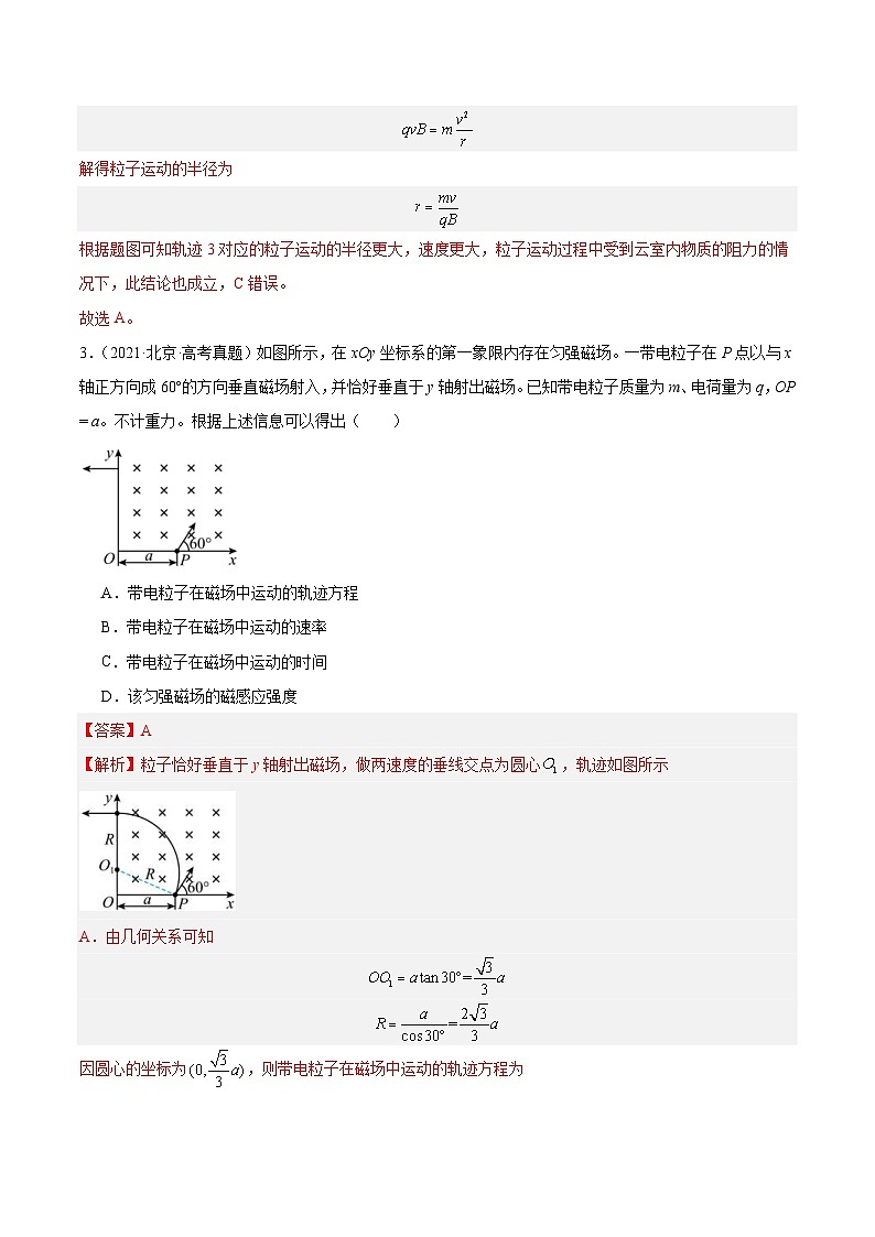 十年(14-23)高考物理真题分项汇编专题44 带电粒子在无边界磁场运动（含解析）02