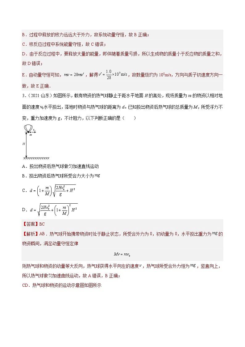 十年(14-23)高考物理真题分项汇编专题28 动量守恒定律及其应用（一）（含解析）第2页