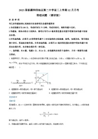 2023届新疆和田地区第二中学高三上学期12月月考物理试题 （解析版）