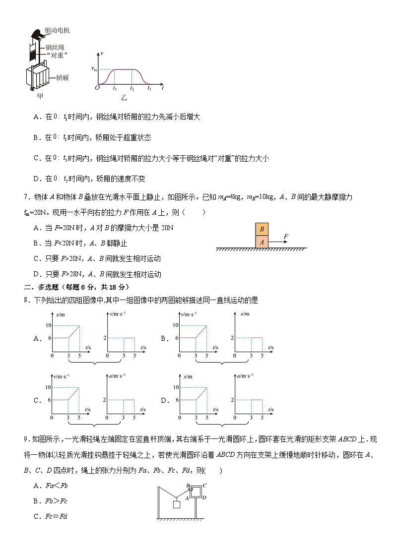四川省2023-2024学年高一上学期11月期中联考物理试题第2页