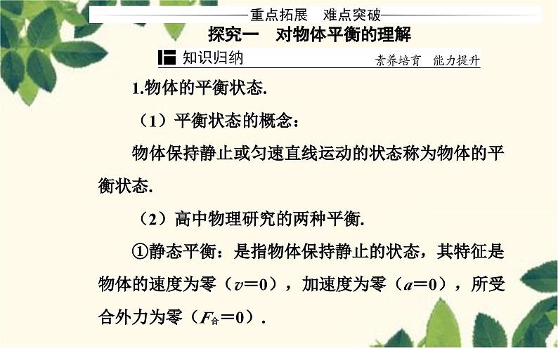 高中物理粤教版（2019）必修第一册 3.6共点力的平衡条件及其应用课件06