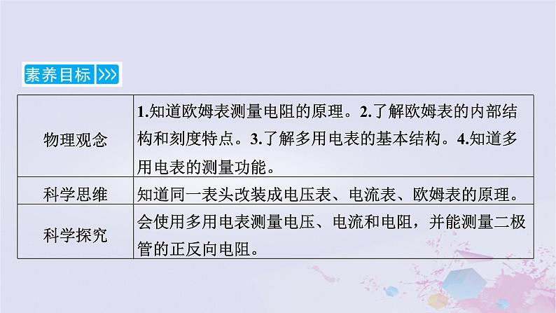 新教材适用2023_2024学年高中物理第11章电路及其应用5实验：练习使用多用电表课件新人教版必修第三册第6页